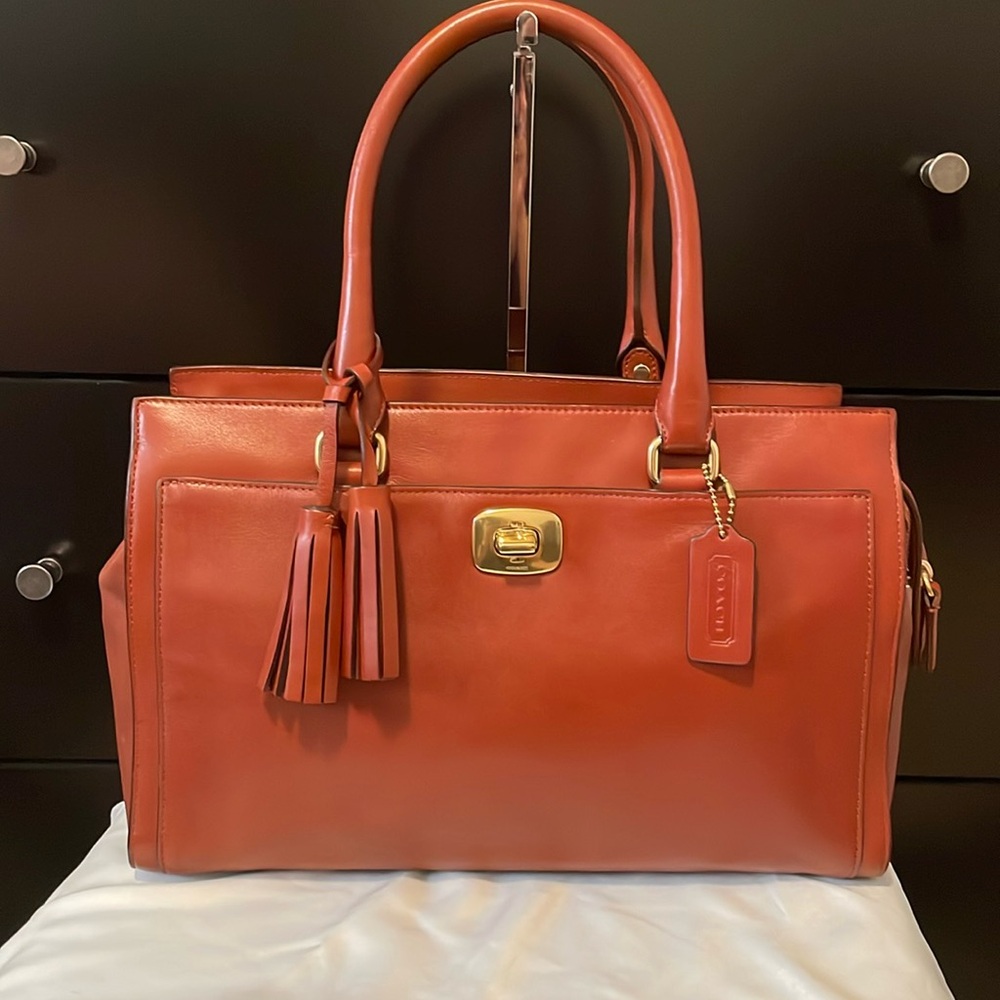 NWOT Coach Legacy Leather Chelsea Carryall Cognac